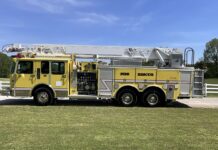 Jones Chapel VFD getting ladder truck