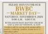 Additional vendors needed for Market Day at Bethlehem West Baptist