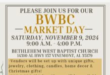 Additional vendors needed for Market Day at Bethlehem West Baptist