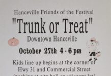 Join the fun at Hanceville’s family-friendly trunk or treat Oct. 27