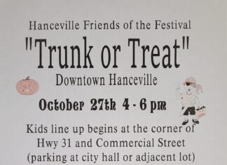 Join the fun at Hanceville’s family-friendly trunk or treat Oct. 27