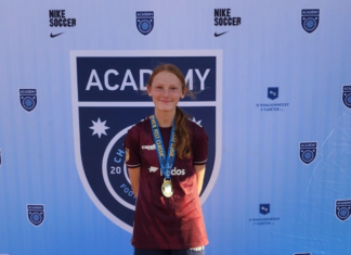 St. Bernard student participating in U.S. Club Soccer national youth evaluation