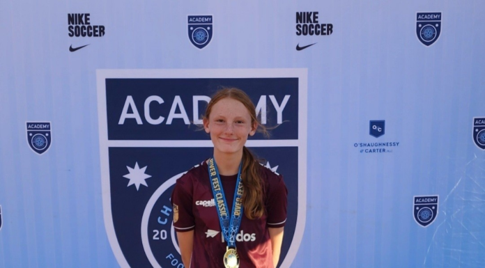 St. Bernard student participating in U.S. Club Soccer national youth evaluation