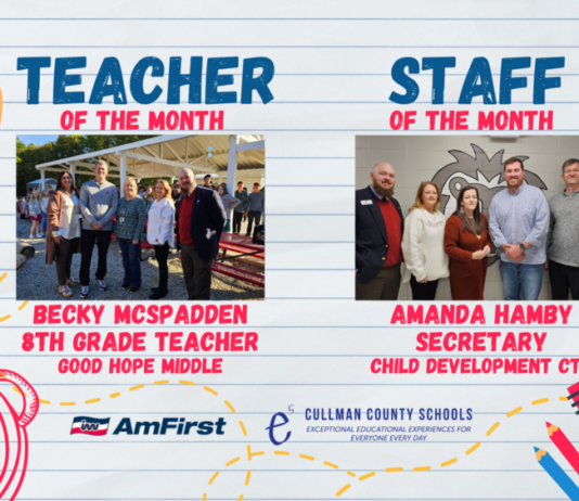 McSpadden, Hamby named September CCBOE/AmFirst Teacher, Staff Member of the Month