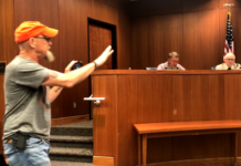 Man who confronted Cullman City Council in 2021 sentenced for threatening lives of Arizona election officials Brian Ogstad, recording with his phone, confronts the Cullman City Council over the City’s COVID-19 response in August 2021. (Cullman Tribune file photo)
