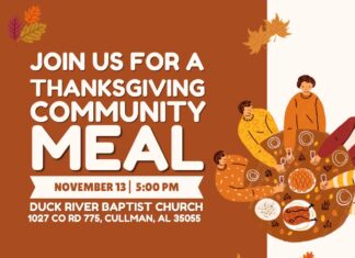 Duck River Baptist hosting 20th annual Thanksgiving Community Meal today