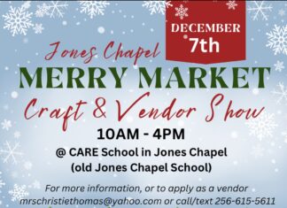 Jones Chapel Merry Market returns for 5th year of holiday shopping – Dec. 7