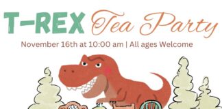 Welcome to Dinovember! Join the T-Rex Tea Party Nov. 16