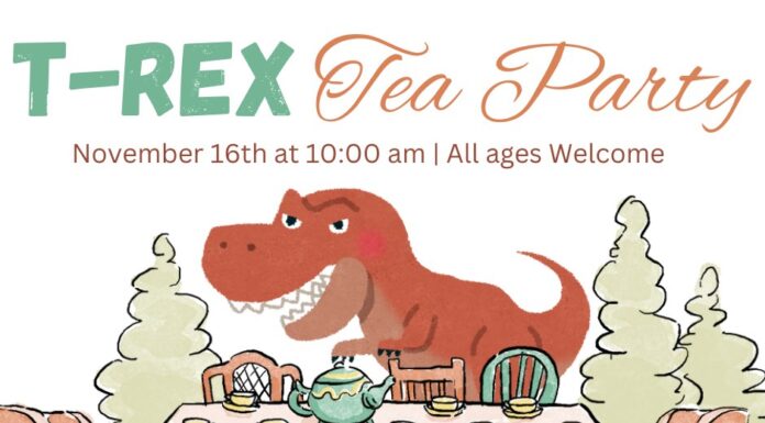 Welcome to Dinovember! Join the T-Rex Tea Party Nov. 16