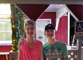 Run, Run Rudolph! Race winners were Mason Gobble and Henry Crocker (Lauren Estes)