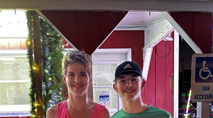 Run, Run Rudolph! Race winners were Mason Gobble and Henry Crocker (Lauren Estes)