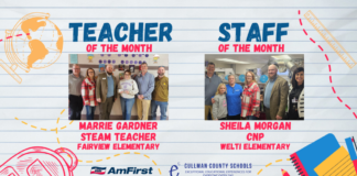 Gardner, Morgan named November CCBOE/AmFirst Teacher, Staff Member of the Month