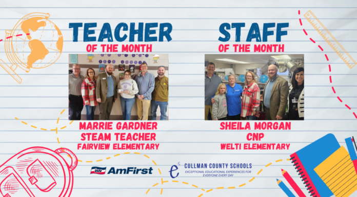 Gardner, Morgan named November CCBOE/AmFirst Teacher, Staff Member of the Month