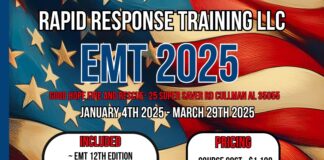 Rapid Response Training LLC offering EMT course at Good Hope VFD