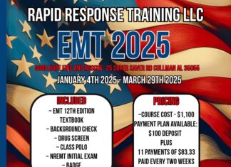 Rapid Response Training LLC offering EMT course at Good Hope VFD