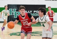 PREP BASKETBALL: Raiders pull away from Broncos 67-53, Lady Raiders come from behind to top Holly Pond 50-46