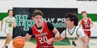 PREP BASKETBALL: Raiders pull away from Broncos 67-53, Lady Raiders come from behind to top Holly Pond 50-46