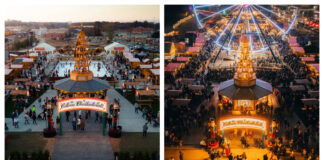 Christkindlmarkt doubles in size, now open daily through Dec. 23 Drone shots show the Cullman Christkindlmarkt in 2023 and 2024. (Cullman Parks, Recreation & Sports Tourism)