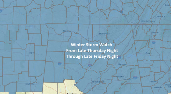 Winter storm for parts of Alabama