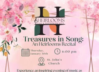 Heirlooms Fine & Performing Arts to present ‘Treasures in Song’ Jan. 30