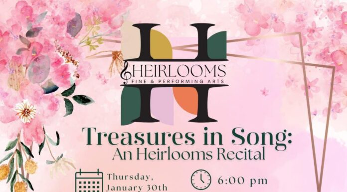 Heirlooms Fine & Performing Arts to present ‘Treasures in Song’ Jan. 30