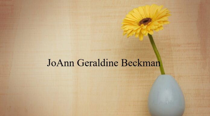 Obituary: JoAnn Geraldine Beckman