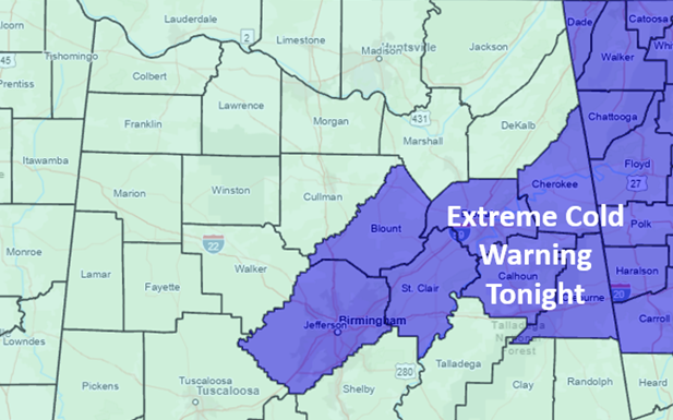 AEMA: Dangerously cold temperatures and Winter Storm Watch