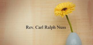 Obituary: Rev. Carl Ralph Nuss