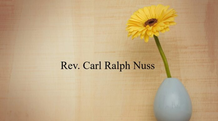 Obituary: Rev. Carl Ralph Nuss