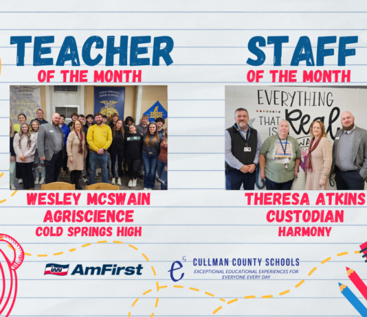 McSwain, Atkins named January CCBOE/AmFirst Teacher, Staff Member of the Month