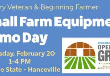 Hands-on small farm equipment training workshop for beginning farmers and veterans Feb. 20