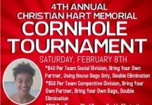 4th annual Christian Hart Memorial Cornhole Tournament Feb. 8