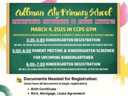 Cullman City Primary School kindergarten registration info for 2025-2026