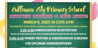 Cullman City Primary School kindergarten registration info for 2025-2026