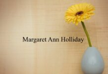 Obituary: Margaret Ann Holliday