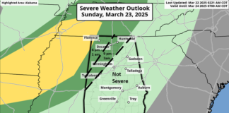 A few severe storms possible Sunday into Monday