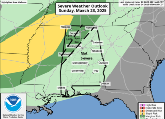 A few severe storms possible Sunday into Monday