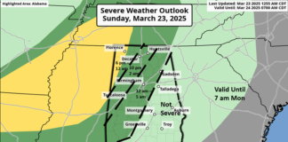 Showers and thunderstorms this evening into Monday