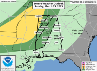 Showers and thunderstorms this evening into Monday