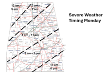Severe weather tonight into Monday