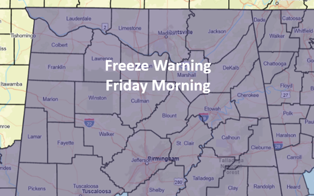 Cold tonight with storms late this weekend