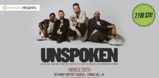 Unspoken to bring night of worship to Bethany Baptist Church – March 20