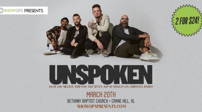 Unspoken to bring night of worship to Bethany Baptist Church – March 20