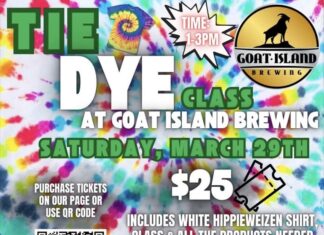 Goat Island hosting tie dye event March 29