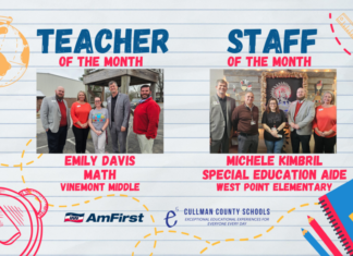 Davis, Kimbril named February CCBOE/AmFirst Teacher, Staff Member of the Month
