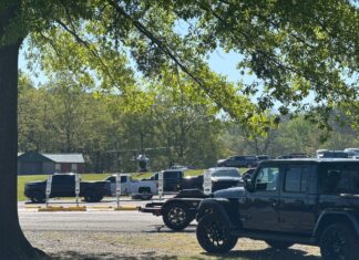 (Update) ALEA releases IDs of all involved in fatal Smith Lake boat crash A helicopter lands near Smith Lake following Wednesday morning’s boat crash. (Courtesy of WHNT19)