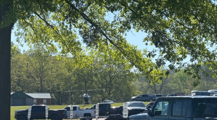 (Update) ALEA releases IDs of all involved in fatal Smith Lake boat crash A helicopter lands near Smith Lake following Wednesday morning’s boat crash. (Courtesy of WHNT19)