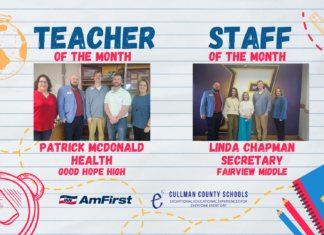 McDonald, Chapman named March CCBOE/AmFirst Teacher, Staff Member of the Month