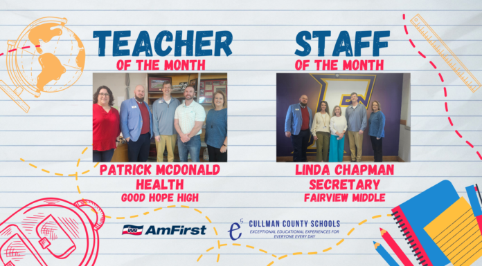 McDonald, Chapman named March CCBOE/AmFirst Teacher, Staff Member of the Month