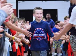 Parkside School celebrates Hoop Shoot national champion Paxton Plourd